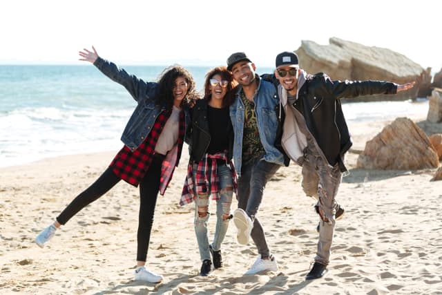 Group enjoying travel